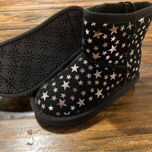 Starry Black Kids Boots